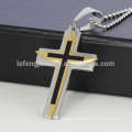 Stainless steel gold cross pendant 22k gold jewelry for men